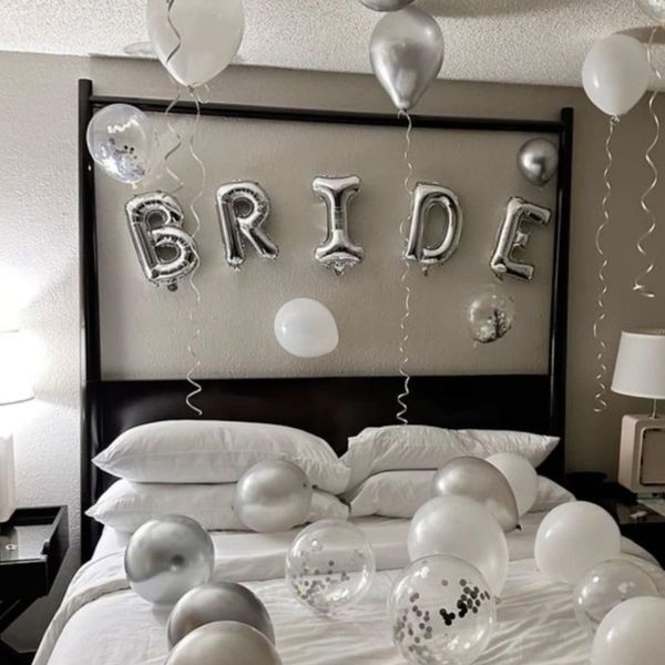 Кульки-літери Bride на дівич-вечір срібло ТК-ЛІТ-5 фото