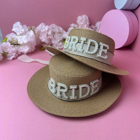 Пляжний капелюх на дівич-вечір Bride ПРЕМІУМ ДВ-ОБ-8 фото