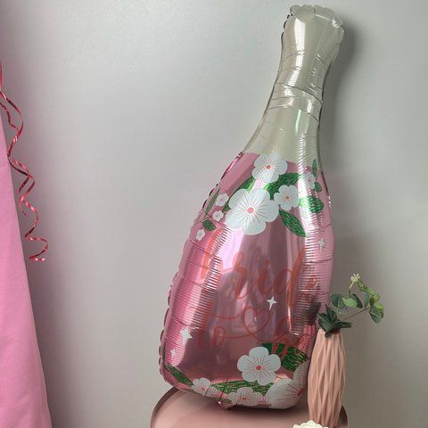 Кулька пляшка Bride to be рожева (92х40 см) ТК-Б-6 фото
