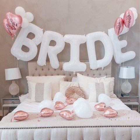 Кульки-літери Bride на дівич-вечір білі (1 м) ТК-ЛІТ-10 фото