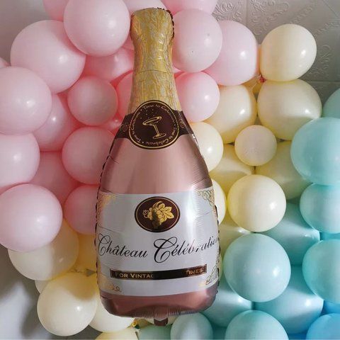 Кулька пляшка Celebrate рожеве золото (94х50 см) ТК-Б-9 фото