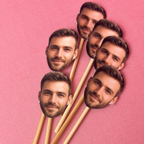 Фото топпери нареченого для дівич-вечора міні (6 шт) ФБ-Р-004 фото