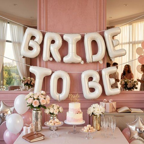 Кульки-літери Bride to be на дівич-вечір бежеві (40 см) ТК-ЛІТ-16 фото