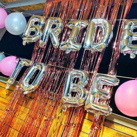 Кульки-літери Bride to be на дівич-вечір срібло (40 см) ТК-ЛІТ-18 фото