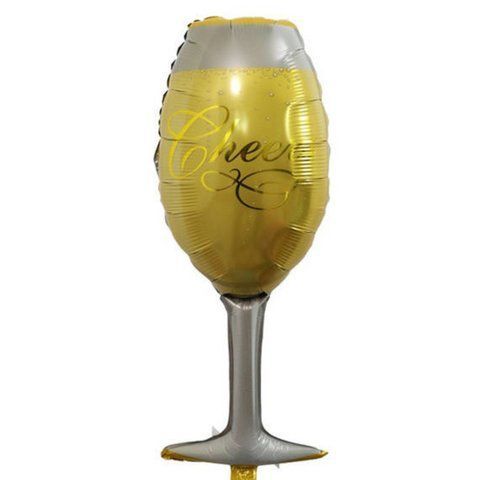 Кулька келих Cheers золото (90х40 см) ТК-Б-14 фото