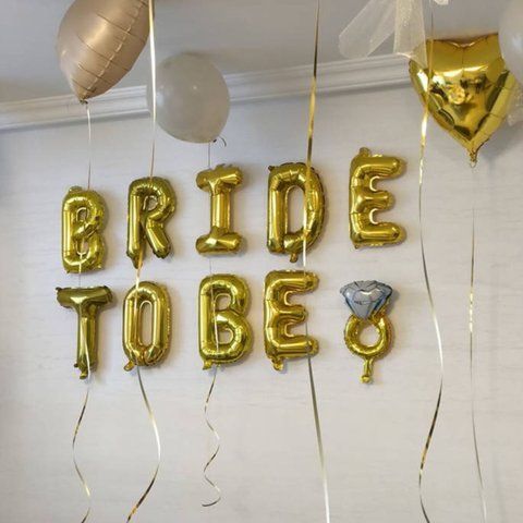 Кульки-літери Bride to be на дівич-вечір золото (40 см) ТК-ЛІТ-19 фото