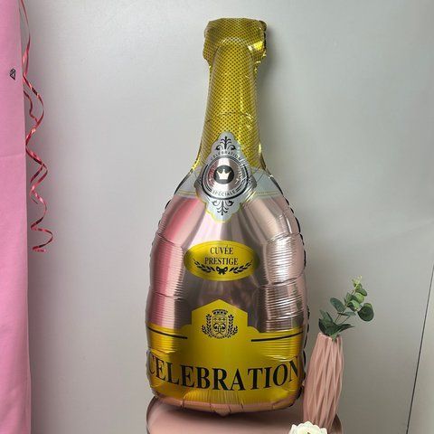 Кулька шампанське Celebration на дівич-вечір рожеве золото (96х48 см) ТК-Б-15 фото