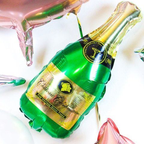 Кулька пляшка Celebrate зелена шампанське (102х50 см) ТК-Б-16 фото