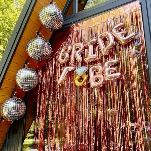 Кульки Bride to be на дівич-вечір з каблучкою рожеве золото (40 см) ТК-ЛІТ-22 фото