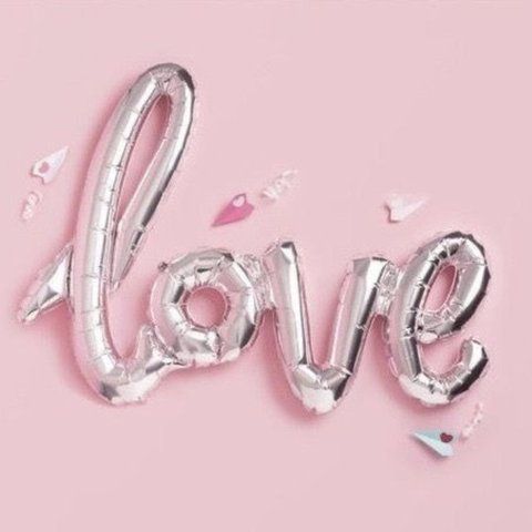 Кульки love на дівич-вечір суцільний напис срібло (101*65 см) ТК-ЛІТ-29 фото